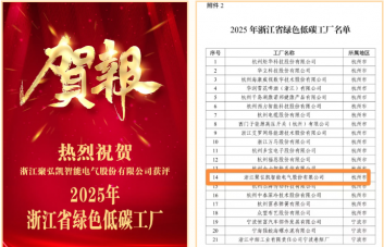 喜讯：聚弘凯获评浙江省绿色低碳工厂